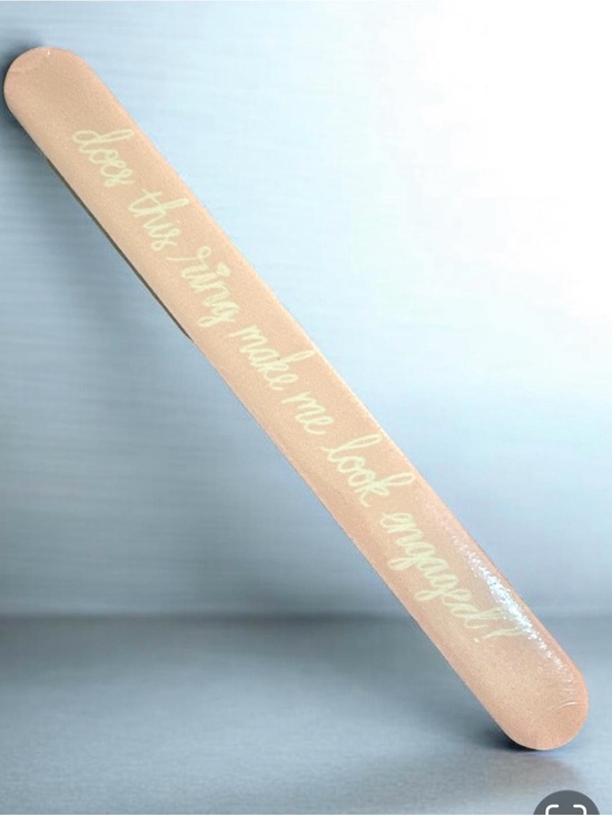 Other - Peach Glitter Nail File - "Does this ring make me look engaged?"
2085A